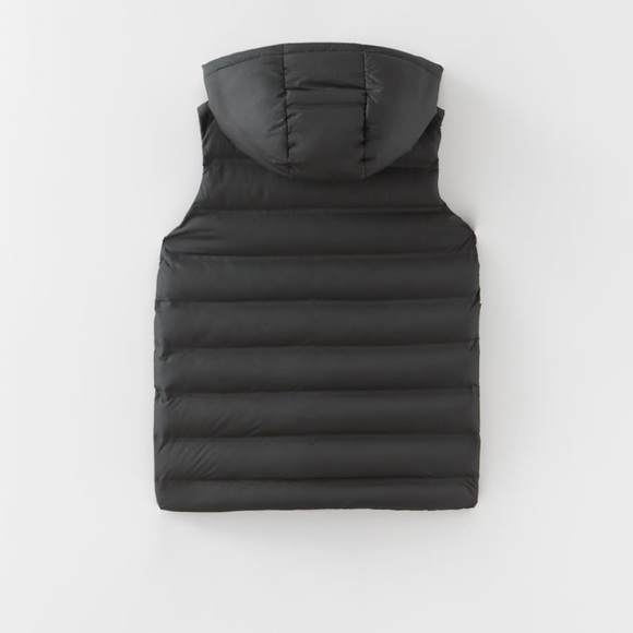 Zara Black Heat Sealed Long Vest - Picture 3 of 10